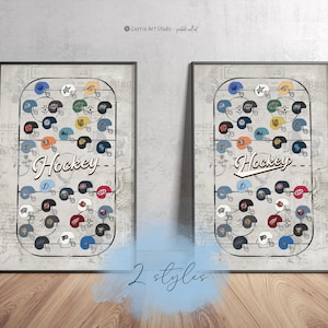 Vintage NHL Poster | Digital Sports Poster | Dorm Room Printable  |  Boys Teen Men Cave Fan Vintage Digital Poster