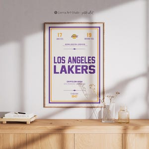 Los Angeles Lakers Ticket Printable | Vintage Wall Art | Lakers Basketball | Sport Dorm Room Printable | Vintage Digital Poster