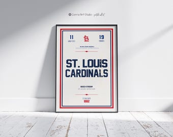 St. Louis Cardinals Ticket Printable | Vintage Wall Art | Dodgers Baseball  | Sport Dorm Room Printable | Vintage Digital Poster