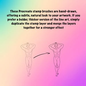 Pincel de poses para Procreate. Sellos para figuras masculinas. Figuras dinámicas para dibujar. imagen 7