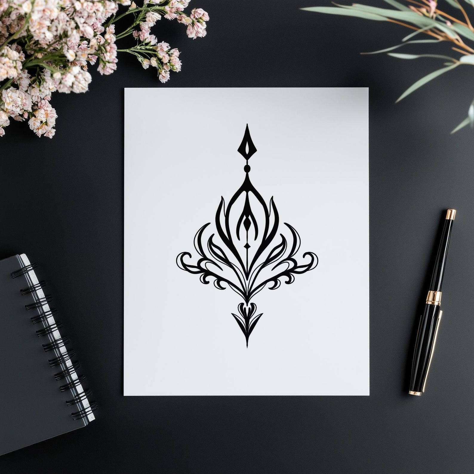 Ornamental Tattoo Procreate Brushes – Gothic Filigree, Floral Accents ...