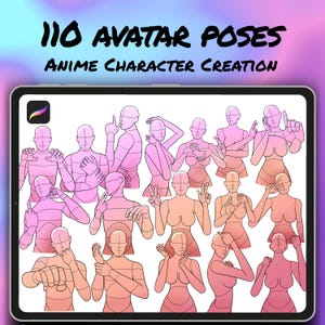 Anime Portrait Poses for Avatars – Dynamic Head Angles, Hand Gestures & Character Manga Pack