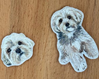 Custom Pet Portrait Patch – Handmade Embroidered Keepsake