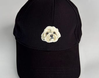 Custom Embroidered Pet Portrait Baseball Cap: Personalized Father's Day Hat