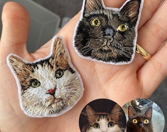 Custom Pet Portrait Patch - Handmade Embroidery for Your Beloved Pet's Keepsake - Dog Portrait - Cat Portrait - Wedding Patch