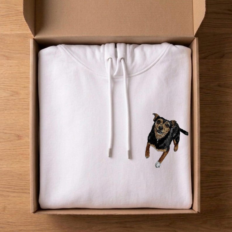 Personalized Dog Portrait Sweatshirt | Hand Embroidery from Photo | Custom Pet Lover Sweatshirt Gift