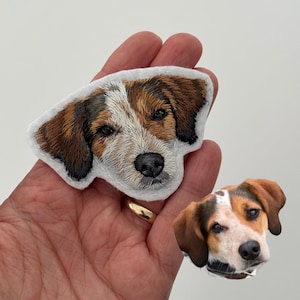 Patch de retrato de animal de estimação personalizado: lembrança de cachorro ou gato bordada à mão