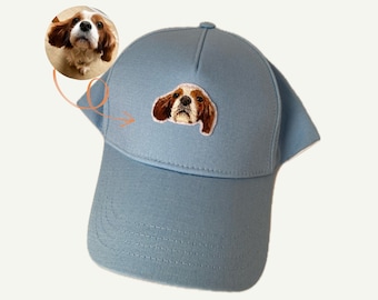 Custom Embroidered Pet Portrait Baseball Cap: Personalized Dog & Cat Hat