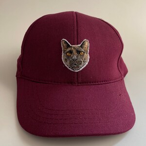 Custom pet portrait embroidery handmade unisex cap image 5