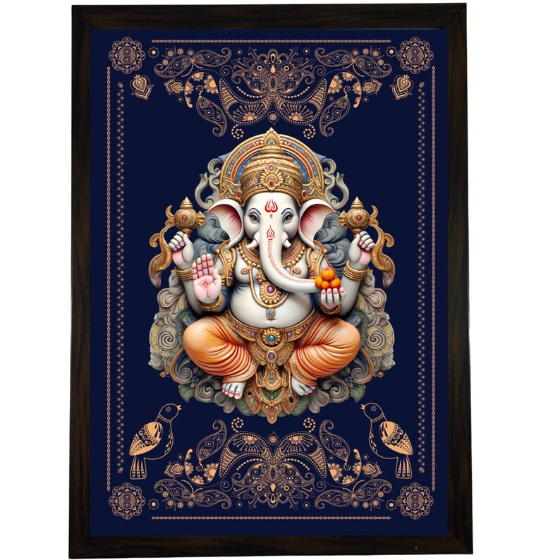 Lord Ganesha Wall Art Digital Download Ganesh Wall Art, God Art, Indian