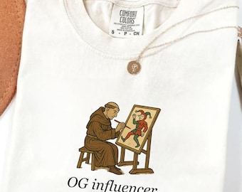 OG Influencer Monk Scribe Shirt, Medieval Meme Tshirt, Medieval Meme Shirt, RenFaire, Funny Medieval Shirt, Fantasy Medieval Fair Shirt