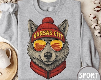 Vintage 90s Style Kansas City Football Sweatshirt, Game Day Shirt, Kansas City Team Football Shirt, Sunday Kansas City, Kansas City Football