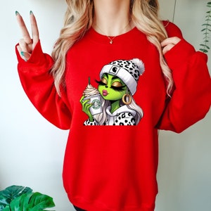 Starbucks Green Grinch Girl Sweatshirt Etsy