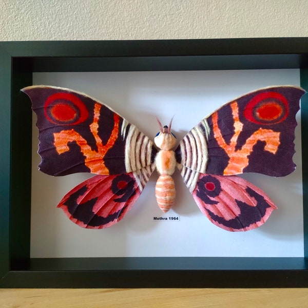 Mothra Kaiju Taxidermy Crafts Mothra 1964 in Frame.