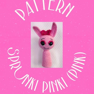 Sprunki Pinki (Pink) toy Pattern, Amigurumi Crochet Pattern, Sprunki Pink pattern, Stuffed Doll Sprunki Plushies Singers Dolls. English term