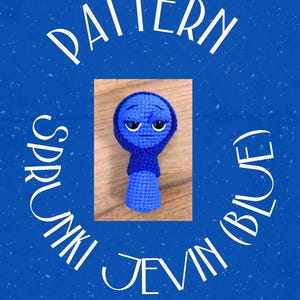Sprunki Jevin (Blue) toy Pattern, Amigurumi Crochet Pattern, Sprunki oren pattern, Stuffed Doll Sprunki Plushies Singers Dolls. English term