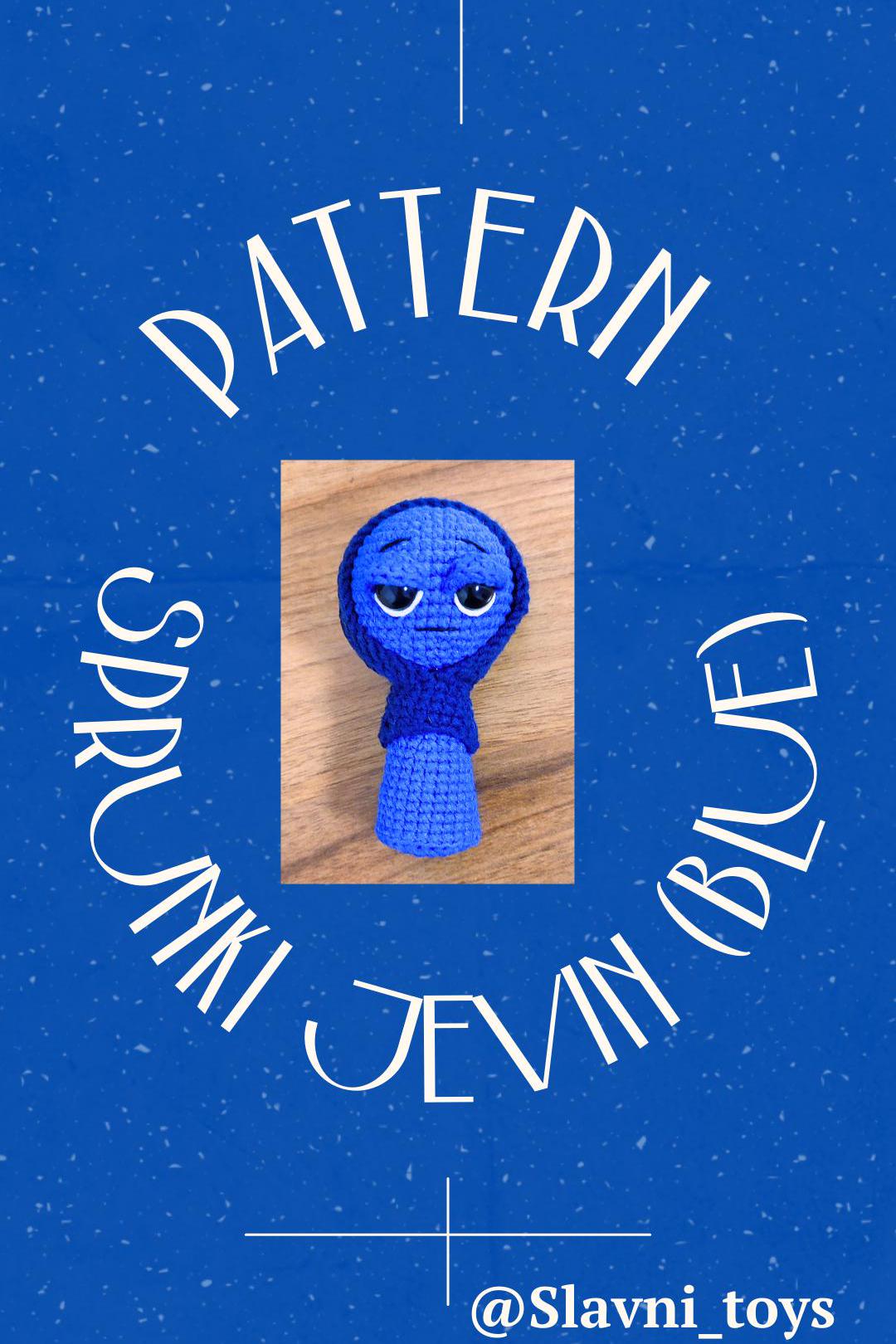 Jevin Color Sprunki Jevin (blue) Toy Pattern, Amigurumi Crochet Pattern, Sprunki ...