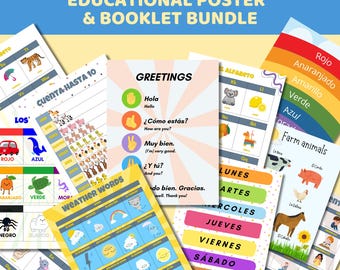 Spanish Educational Posters Bundle: Bilingual Learning (Digital Download)