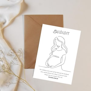 Blivande mamma-kort utskrivbart | Digital nedladdning