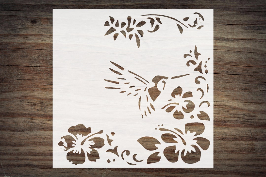 Hummingbird Stencil Set Reusable Flexible Clear Plastic - Etsy