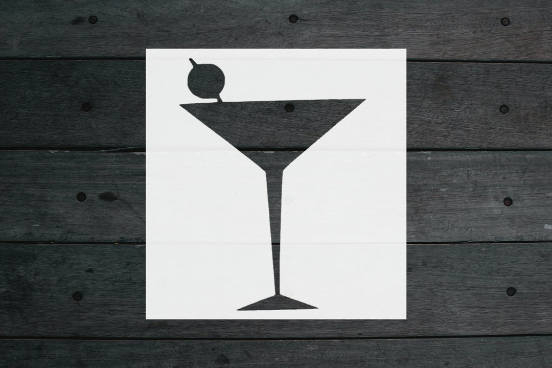 Martini 4 Reusable Stencil For Painting Crafts Decor Martini Glass Stencil Reusable DIY Martini 4 Reusable Stencil For Painting Crafts Decor Martini Glass Stencil Reusable DIY