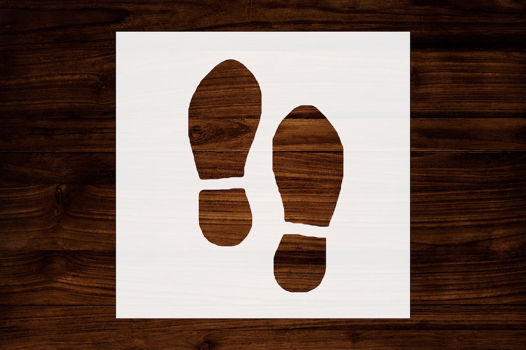 8-inch Shoe Print Stencil Template for Airbrush Painting and DIY Crafts ...