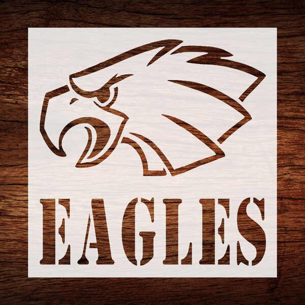 Eagles 5.5x5.5-inch Custom Cut Stencil for Arts and Crafts - Walls, Wood, Glass & More Creative Stencils for Painting - Arts Crafts