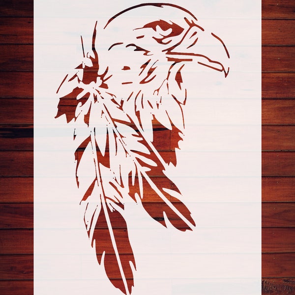 Eagle Logo Stencil 5x8 inches | Precise Scrapbooking & Airbrush Art Tool Eagle Logo Stencil - Scrapbooking Airbrush  Drawing Painting Tool
