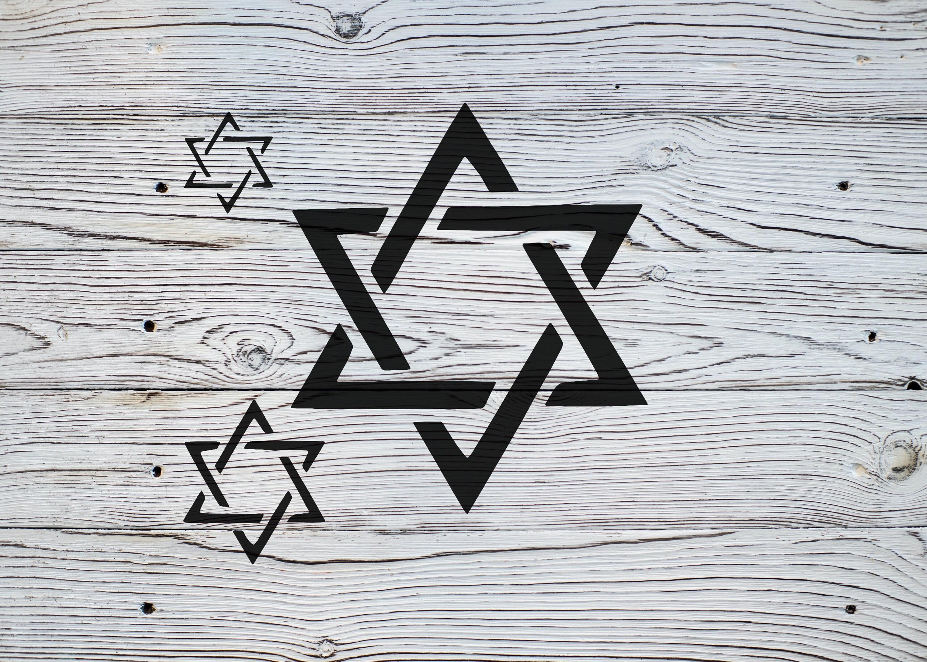 Star of David Stencil Reusable, Sturdy, Flexible Clear Plastic, 5.5x5.5