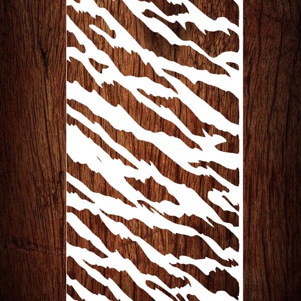 Tiger Stripes Large Logo Template | Reusable 10mm Mylar for Scrapbooking Crafts & Airbrush Painting Flexible and Transparent Durable Stencil