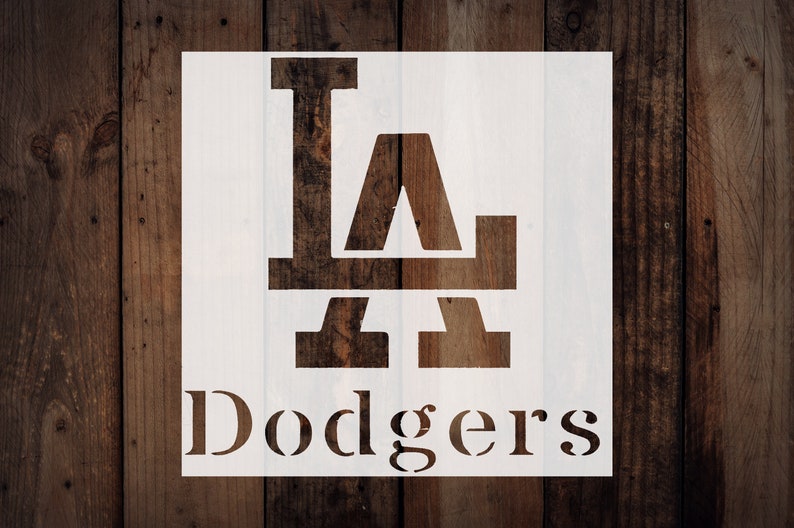 Custom Dodgers Baseball Stencil DIY Scrapbooking & Wall Art 5.5x5.5