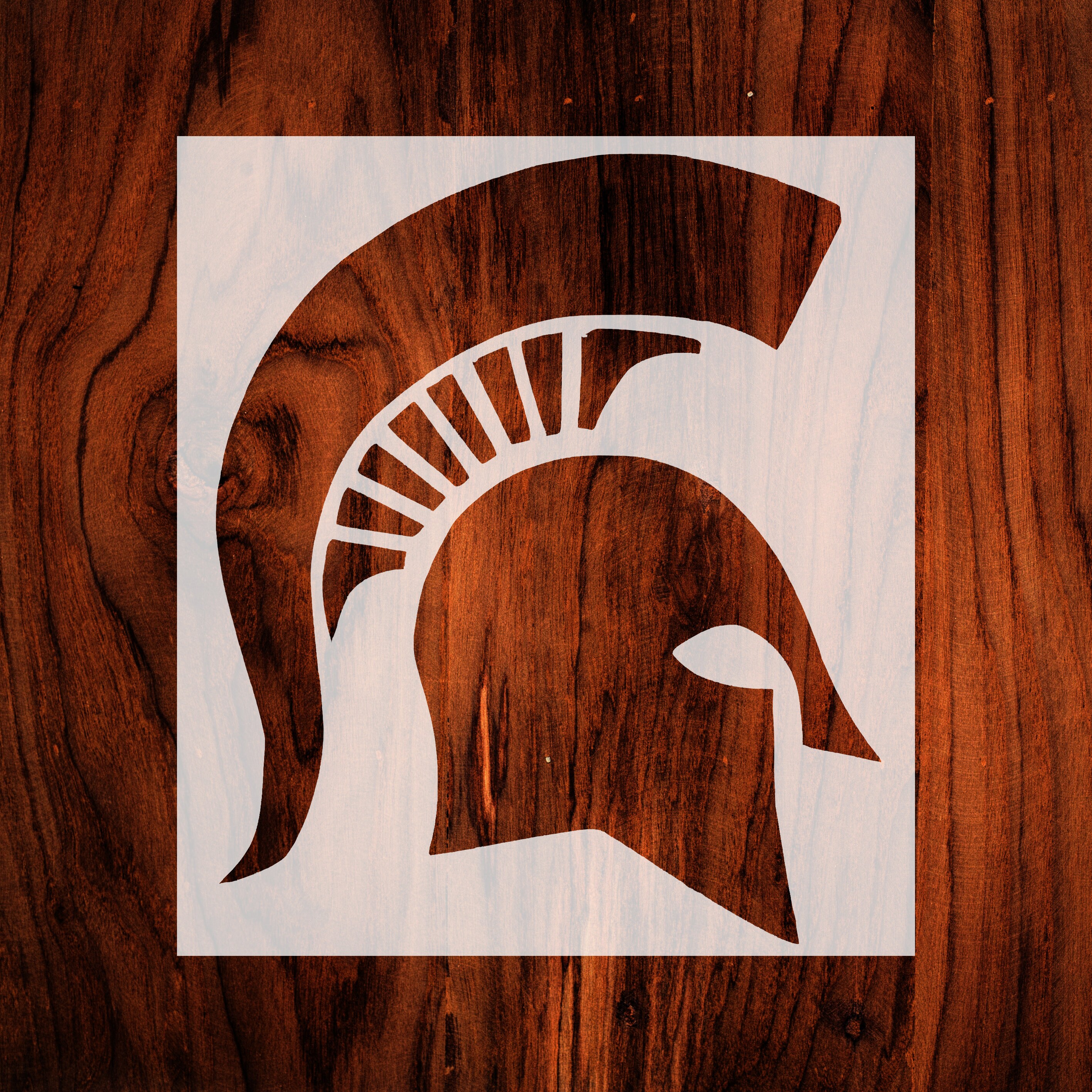 Spartan Helmet Stencil Michigan State 11 X 8.5 Reusable Template Crafty
