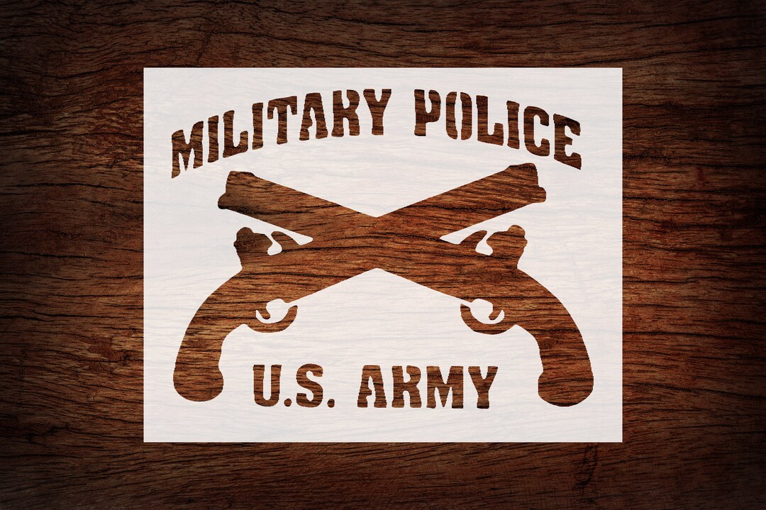 U.S. Army Military Police MP Stencil 11 X 8.5 Reusable & Sturdy Ideal ...