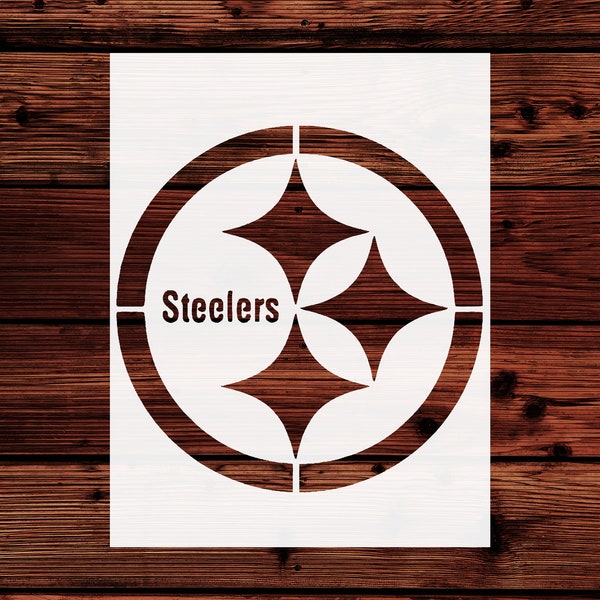 Pittsburgh Steelers Stencil - DIY Craft Template for Walls, Furniture, Fabrics & More - Reusable Steelers Fan Art