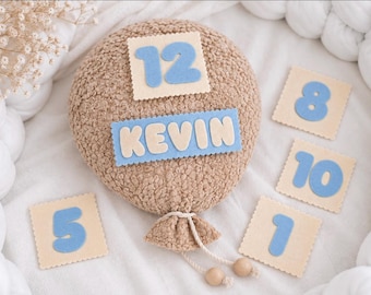 Baby Monthly Milestone Set, Felt Number Photo Props, First Year Baby Photo Prop, 1-12 Month Milestones