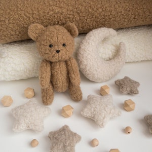 Brown Teddy Bear Nursery Mobile Boucle Crib Mobile image 4