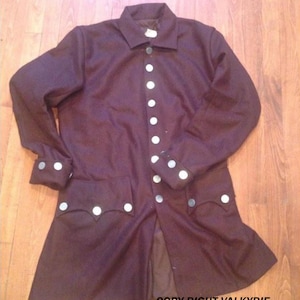 Revolutionary War Brown Wool Civilian Coat