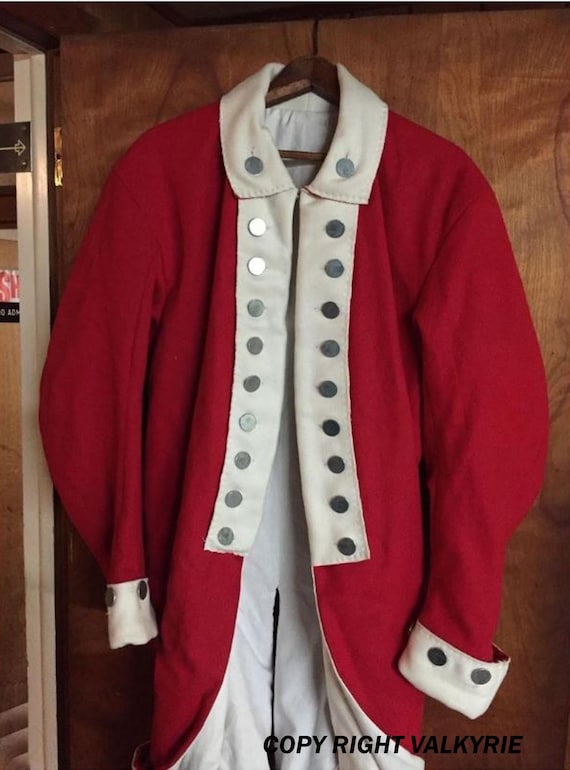 独立戦争の赤と白の英国海軍コート - Etsy 日本