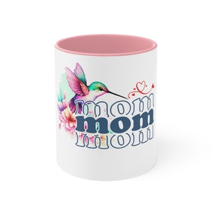 Mom Accent Mugs, Accent Mug, Custom Mug, Personalized Mug, Mug for Gift, Mug for Birthday, Custom Coffee Mug, Coffee Cup Gift, Gift for Mom