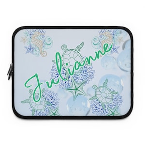Laptop Bag, Green Quilted Laptop tablet sleeve with cotton lining, MacBook Sleeve, Aesthetic Laptop Case, Laptop Sleeve