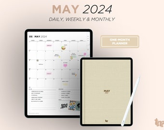 May Digital Planner | One Month Planner | GoodNotes Planner | Digital Planner | Weekly Planner | Daily Planner | Monthly Planner
