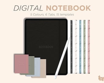 Digital Notebook | GoodNotes Notebook | Student Notebook | iPad Notebook | GoodNotes Templates | Notebook Journal