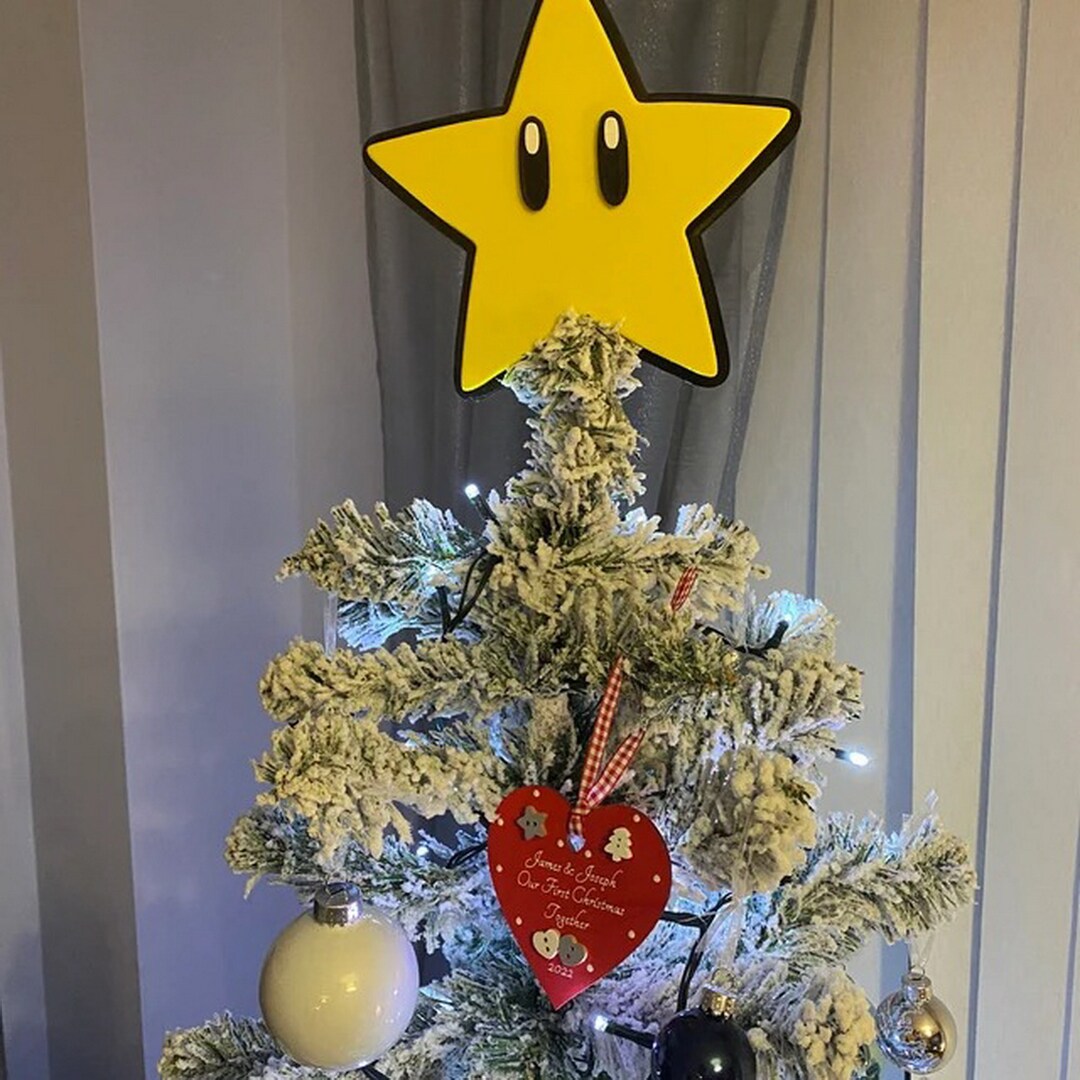 Power Star Tree Topper Super Mario Star Tree Topper Etsy