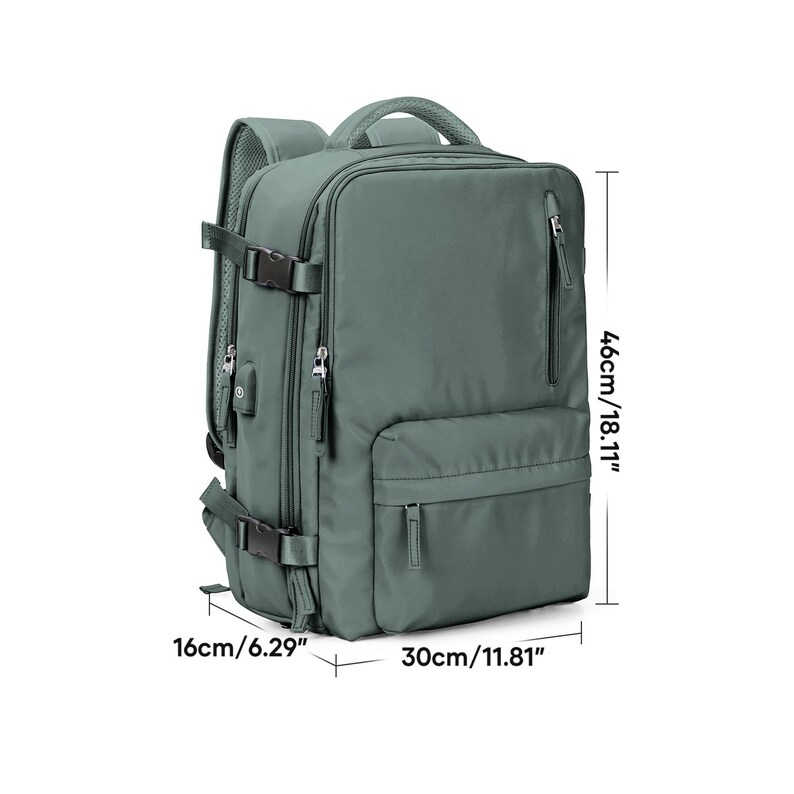 Airline Approved Carry-on Backpack: USB Charging & Vacuum Compression ...