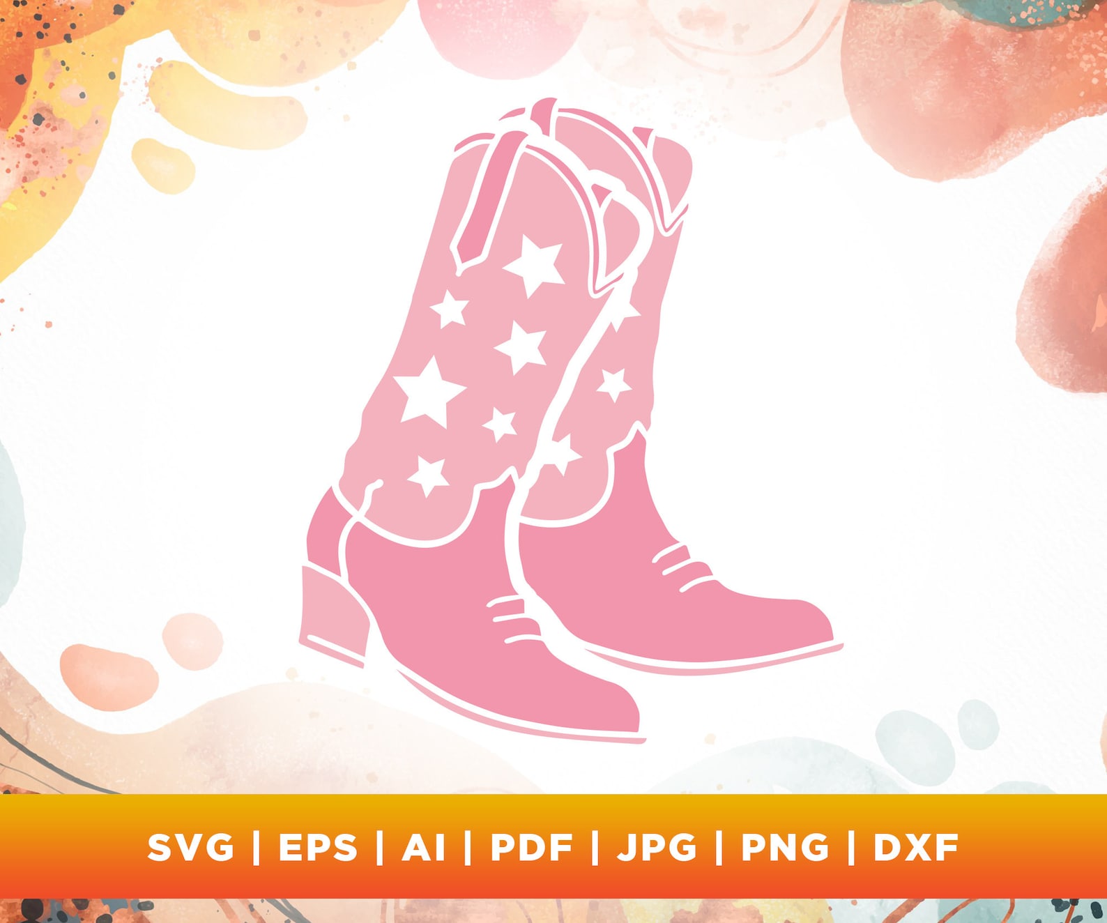 Cowboy Boot Svg, Pink Boot Svg, Png, Svg, Pink Cowboy Boot Png, Cowboy