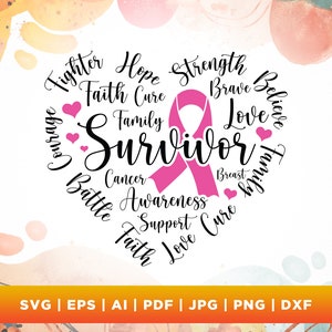 Cancer Survivor svg, Brustkrebs svg, Cricut, Png, svg, Sublimation, Bewusstseins-Shirt svg, Pink Band svg, SVG, Instant Download, Cricut