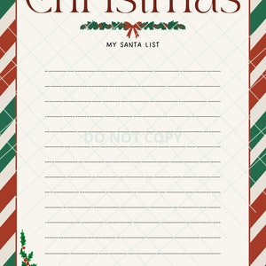 Christmas list - letter to santa