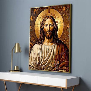 Jesus Christ Wall Painting, Christianity canvas wall decor, Jesus Christ Wall Decor, Jesus Christ Canvas Painting, Jesus Christ Print Art