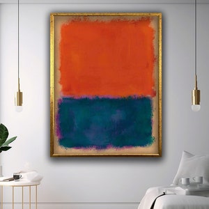 Mark Rothko Blue Canvas Wall Art, Mark Rothko  Production, Modern Wall Art, Red color art, Canvas Print , Mark Rothko Paint,