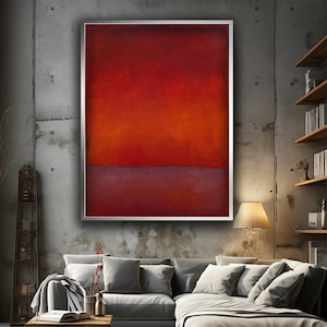 Mark Rothko Red Canvas Wall Art, Mark Rothko Production, Modern Wall Art, Abstract art, Canvas Print , Mark Rothko Paint, Mark rothko art